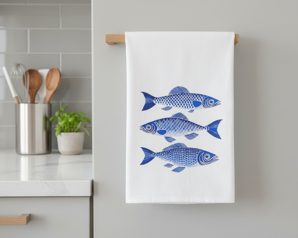 Tea Towel - 3 FISH (1)