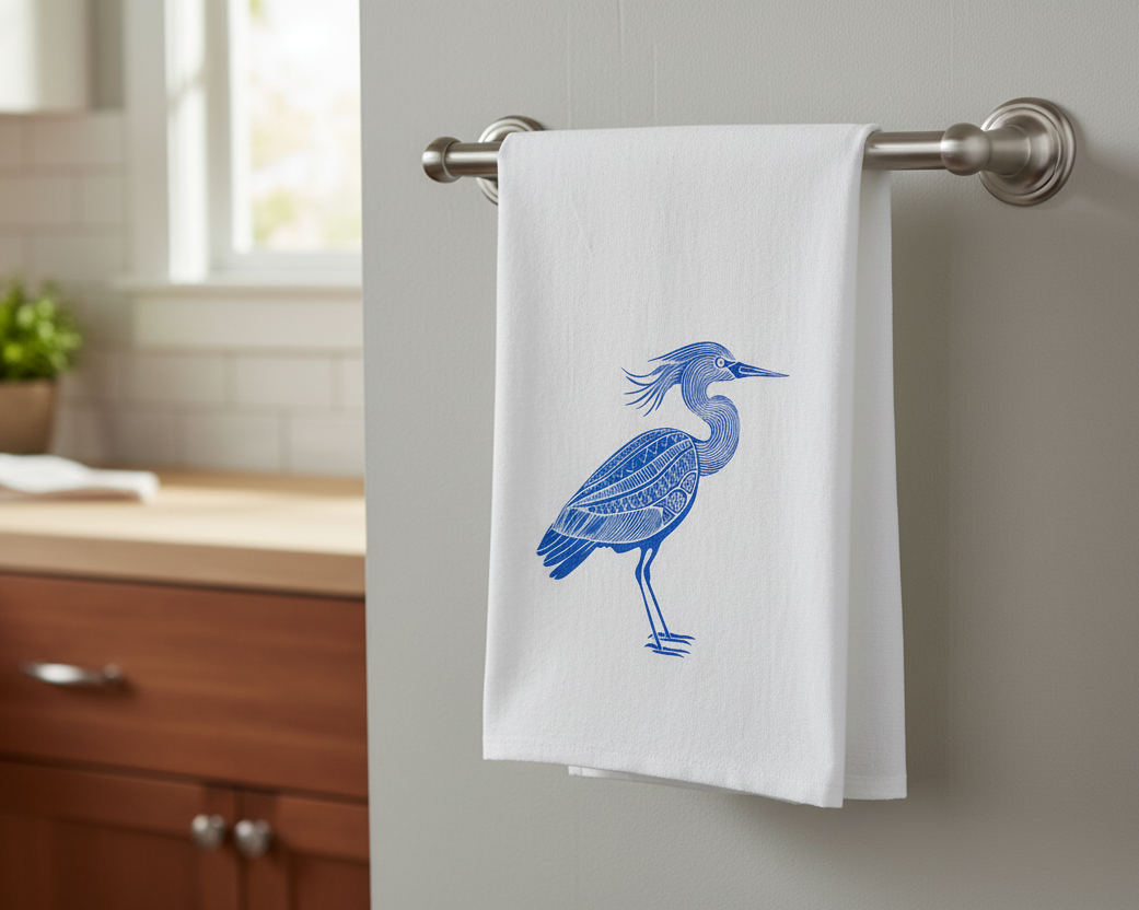 Tea Towel - HERON (1)