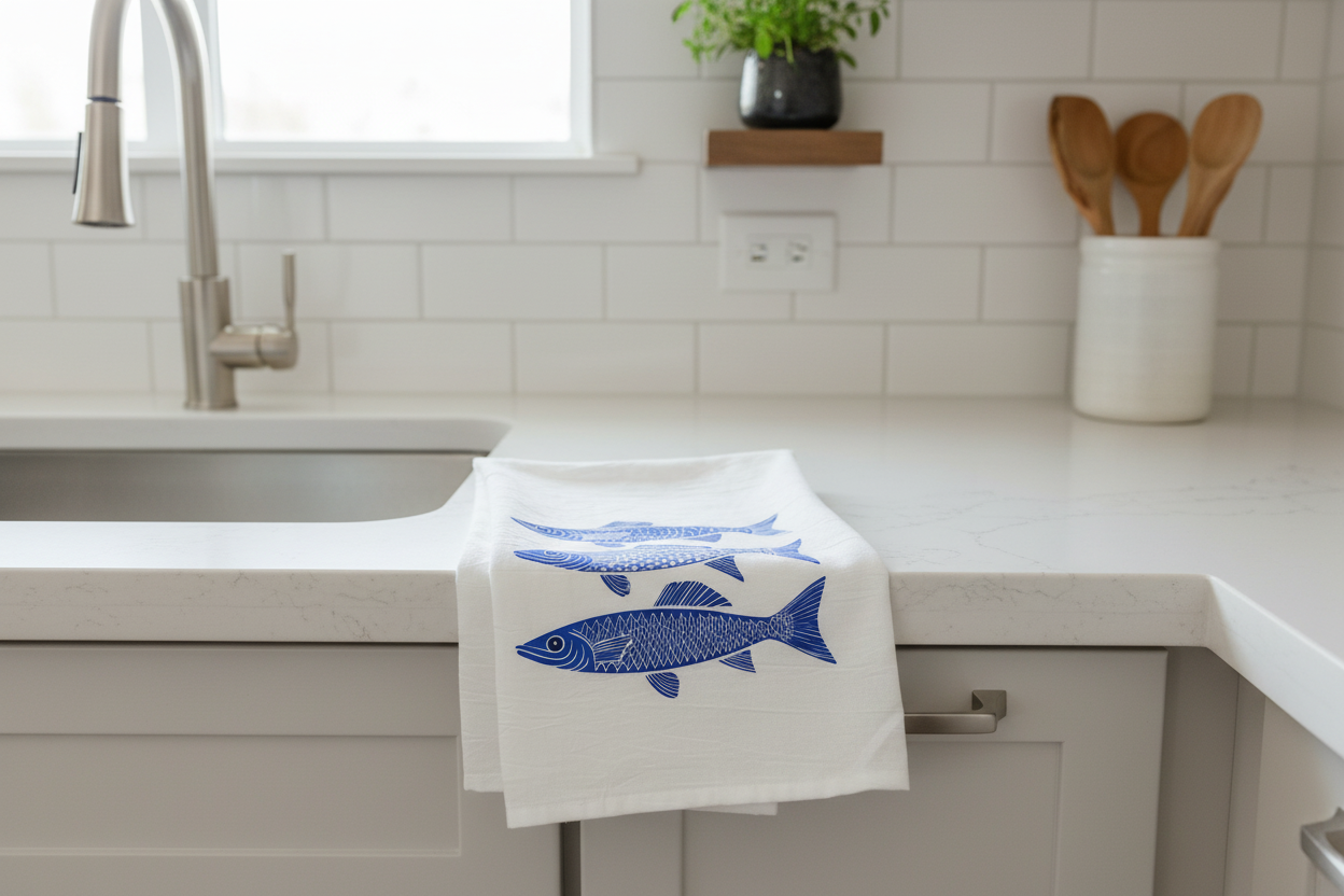 Tea Towel - 3 FISH (2)