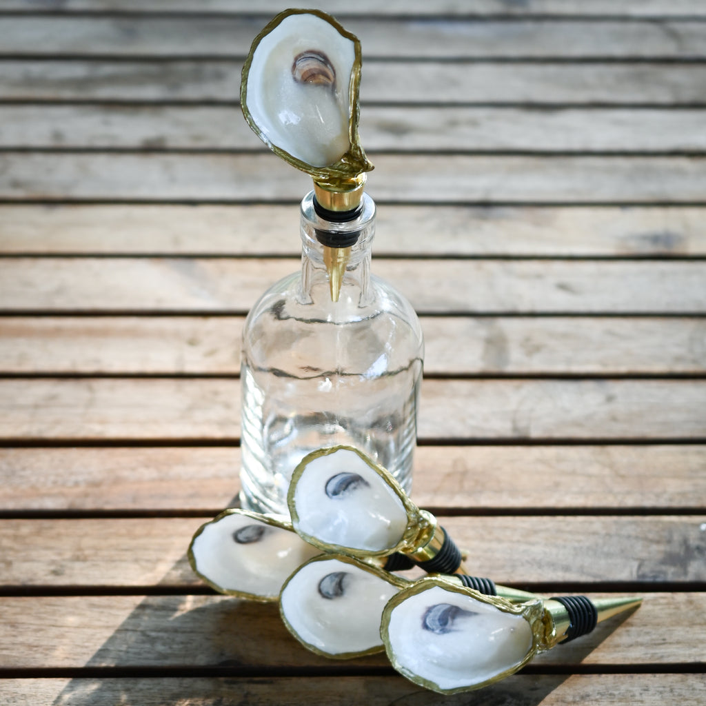 Hand Painted Oyster Wine Stopper