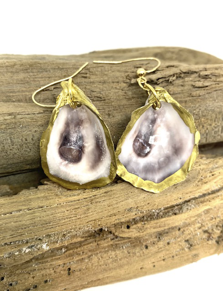 Oyster Shell Earrings - Gold